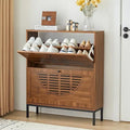 Ljojo™ Farmhouse Shoe Cabinet with Flip Drawers, Slim Shoe Storage Organizer