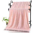 Ljojo Luxury Embroidered Bamboo Bath Towel Set - Green/Coffee/Cream - Personalized