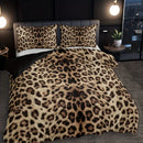 Ljojo Leopard Print Duvet Set: 1 Duvet + 2 Pillowcases for High-Definition Home Decor