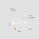 French Style Living Room Chandelier Light Luxury Creative Dining Table Bar Hanging Line Lamp Pearl String Pendant Lighting by Ljojo