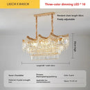 LED Chandelier for Staircase Loft Living Room Modern Nordic Long Lustre Hanging - Ljojo