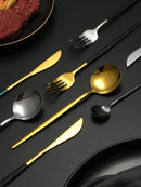 Ljojo 30-Piece Stainless Steel Cutlery Set for Dining Banquets