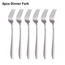 Ljojo 21-Piece Stainless Steel Cutlery Set - Mirror Finish Elegant Tableware