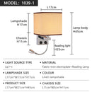 Ljojo LED Wall Lamps with Switch USB Reading Lights for Modern Home Decor