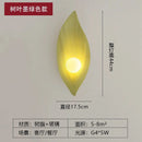 Ljojo Leaf Wall Lights Bedroom Sconce Lamp Modern Resin Corridor Bedside Aesthetic