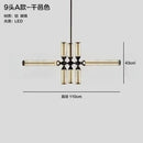 Ljojo LED Pendant Light Glass Hanging Chandelier for Living Dining Room Bedroom Decor