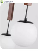 LED Glass Pendant Light Chandelier for Home Decoration - Stylish Minimalist Art Wood Lamps by Ljojo