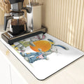 Easter Rabbit Print Kitchen Drying Mat Set by Ljojo