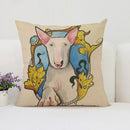 Bull Terrier Art Anime Pillow Cover 40x40 Ljojo Home Decor Throw Pillow