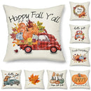 Harvest Pumpkin Truck Maple Leaf Pillow Case for Autumn Home Decor - Ljojo