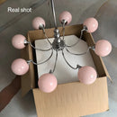 Medieval Vintage Pink Glass Ball Led Pendant Lights by Ljojo