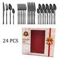 Ljojo 24Pcs Stainless Steel Cutlery Set - Luxury Dinnerware & Flatware Gift Box