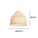 Rattan LED Pendant Lights Vintage Chandeliers - Island Handmade Woven Design