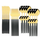Ljojo 32-Piece Stainless Steel Cutlery Set for Dining Table, Silverware Gift