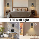 Ljojo LED Wall Lamp with Dual Control Switch, Rotatable Lamp Head for Indoor Lighting