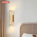 Japanese Yellow Travertine Wall Sconce by Ljojo | Wabi Sabi Up Down Light for Living Room