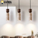 Ljojo Yellow Travertine Pendant Light - Elegant Cave Stone Hanging Lighting for Home Decor