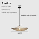 Japanese Style Fabric Pendant Lights Hand Knitted E27 Hanging Lamp for Bedroom - Ljojo