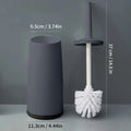 Ljojo Long Handle Toilet Brush with Standing Base - Bathroom Cleaning Tool