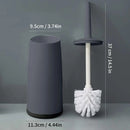 Ljojo Long Handle Toilet Brush with Standing Base - Bathroom Cleaning Tool