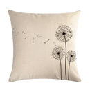 Ljojo Linen Pillowcase: Soft Printed Cover for Sofa, Car, or Home Décor