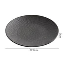 Ljojo Matte Stone Patterned Ceramic Steak Dessert Sushi Salad Plate - Round Shallow Specialty Tableware