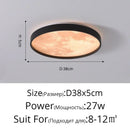Ljojo Lunar LED Ceiling Light: Modern Circular Bedroom Lamp