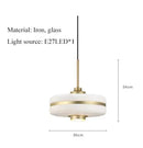 Ljojo Milky Glass Pendant Light Ceiling Hanging Lamps for Kitchen Dining Living Room