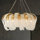 American Postmodern Light Luxury Tassel Crystal Chandelier for Dining Room by Ljojo