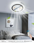 Ljojo Modern Minimal Fan LED Ceiling Pendant Light for Bedroom Lighting Fixtures