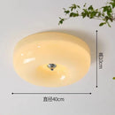 Ljojo Franch Cream Glass Ceiling Lamp DownLight Living Room Bedroom Glass Fixture