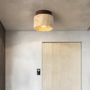 Ljojo Japan Wabi Sabi Yellow Marble Ceiling Light Modern Cream Restaurant Corridor Lamp