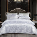 Ljojo Luxury Jacquard Bedding Set - European Style Satin Duvet Cover for Double Bed