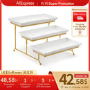 Ljojo 3-Tier Porcelain Serving Platter with Sturdier Stand