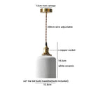 Ljojo Luxury Ceramic LED Pendant Lamp in Antique Brass Iron Finish
