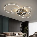 Ljojo Modern LED Ceiling Chandelier Lighting White Black Gold Indoor Pendant Lamp Study Room