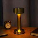 Ljojo Metal LED Touch Desk Lamp Rechargeable Portable Dimming Retro Design for Bedroom and Picnic
