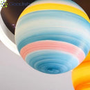 Ljojo Modern Minimalist Nordic Astronaut Planet Rope LED Ceiling Lamps for Living Room