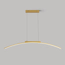 LED Pendant Lamp Minimalist Curve Hanging Light Adjustable Height for Kitchen Dining Room by Ljojo