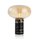 Ljojo Marble Desk Lamp with Glass Ball Lampshade - Postmodern Minimalist Designer Style