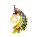Gold White Peacock Crystal Wall Lamp | Modern Nordic Retro LED Wall Light by Ljojo