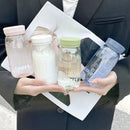 Ljojo Mini Water Bottle with Tea Strainer, Portable & Reusable Plastic Drinking Cup