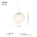 Italian Design Minimalist Pebble Pendant Lights LED E27 Glass Hanging Lamp - Ljojo