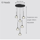 Water Drop LED Pendant Chandelier Bedroom Lamp by Ljojo