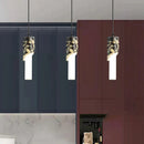 Art Deco LED Pendant Light White Marble Acrylic Bedroom Kitchen Dining Room - Ljojo