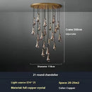Ljojo Modern E14 Water Droplets Crystal Chandelier for Living Rooms and Hotels