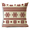 Ljojo Merry Christmas Linen Pillowcase Cushion Cover 45x45cm