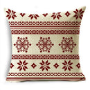 Ljojo Merry Christmas Linen Pillowcase Cushion Cover 45x45cm