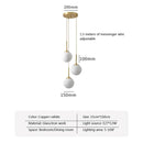 Ljojo LED Glass Ball Chandelier: Nordic Hanging Pendant Lamp for Dining, Bar, & Home Decor