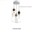 Ljojo LED Chandelier Kitchen Island Light Fixture Glass Metal Elegant Hanging Lamp Dining Room